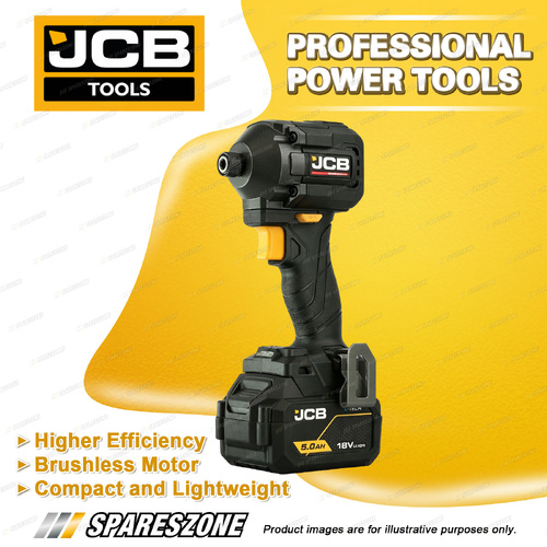 JCB Tools Professional 18V Compact Impact Driver Delivers - 230Nm Max Torque