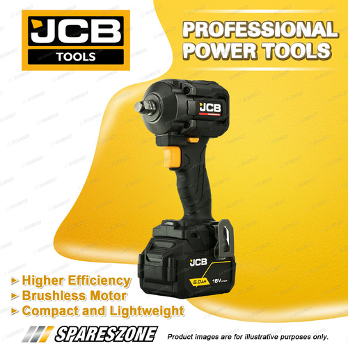 JCB Tools Professional 18V Impact Wrench 400Nm - 1/2" Drive with LED Light