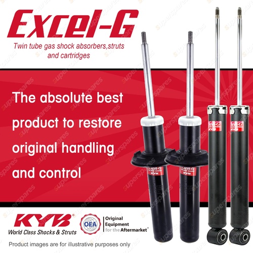 Front + Rear KYB EXCEL-G Shock Absorbers for AUDI A5 8T V6 FWD AWD Coupe