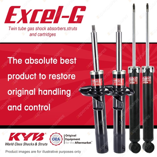 Front + Rear KYB EXCEL-G Shock Absorbers for AUDI TT 8J VB AWD FWD All Styles