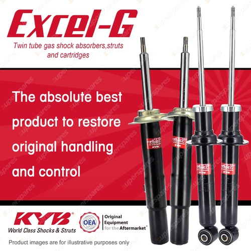 Front + Rear KYB EXCEL-G Shock Absorbers for BMW E60 530D 530i 535D RWD Sedan