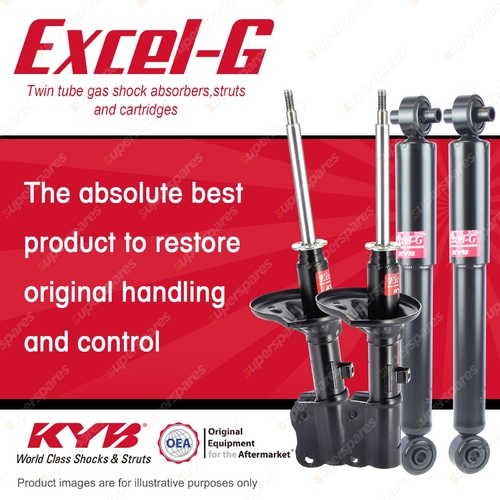 Front + Rear KYB EXCEL-G Shock Absorbers for HYUNDAI Excel X2 G4DJ 1.5 I4 FWD
