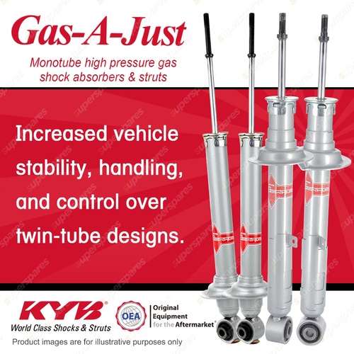 Front + Rear KYB GAS-A-JUST Monotube Shock Absorbers for LEXUS IS250 GSE20R RWD