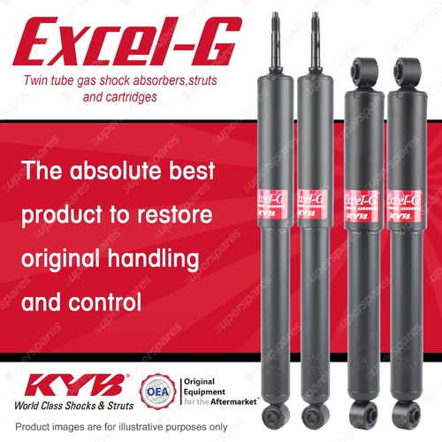 Front + Rear KYB EXCEL-G Shock Absorbers for LEYLAND Mini Clubman Cooper Sedan