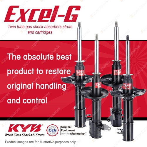 Front + Rear KYB EXCEL-G Shock Absorbers for MAZDA 626 GF FSDE 2.0 I4 FWD Wagon