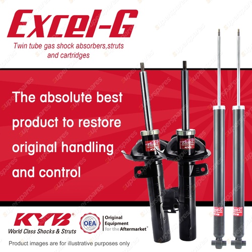 Front + Rear KYB EXCEL-G Shock Absorbers for MAZDA 3 BK I4 D4 FWD All
