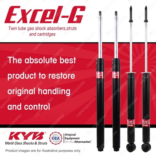 Front + Rear KYB EXCEL-G Shock Absorbers for NISSAN 120Y B210 A12 1.2 RWD Sedan