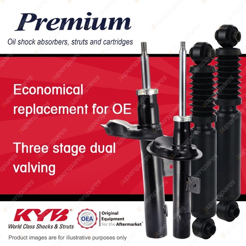 Front + Rear KYB PREMIUM Shock Absorbers for PEUGEOT 306 N3 I4 DT4 FWD