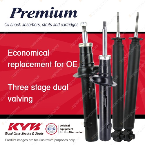 Front + Rear KYB PREMIUM Shock Absorbers for PEUGEOT 406 LFY P8C RFV XFZ
