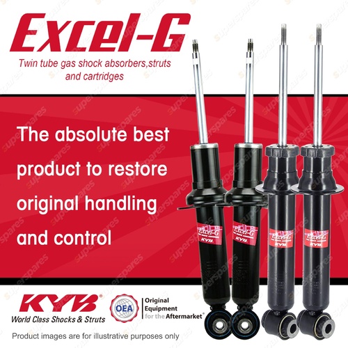 Front + Rear KYB EXCEL-G Shock Absorbers for PEUGEOT 508 4HL DW12 2.2 DT4 FWD