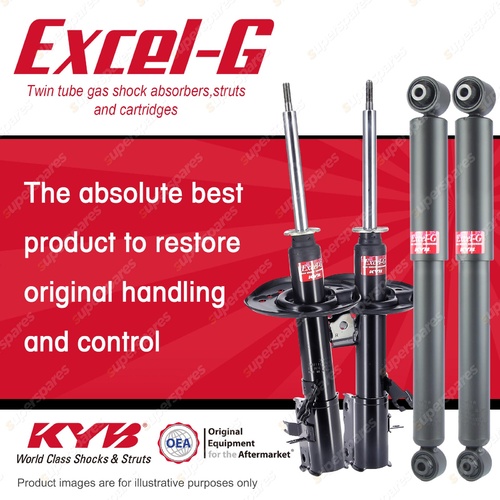 Front + Rear KYB EXCEL-G Shock Absorbers for RENAULT Koleos H45 FWD AWD Wagon