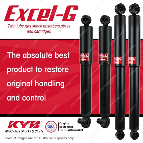 Front + Rear KYB EXCEL-G Shock Absorbers for RENAULT Master X70 F4R 2.5 DT4 FWD