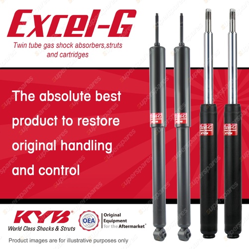 Front + Rear KYB EXCEL-G Shock Absorbers for SAAB 900 I4 V6 FWD Convertible