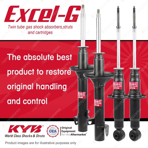 Front + Rear KYB EXCEL-G Shock Absorbers for SUBARU Vortex XT FWD AWD Coupe