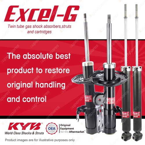 Front + Rear KYB EXCEL-G Shock Absorbers for TOYOTA Prius ZVW30R Hybrid 1.8 I4