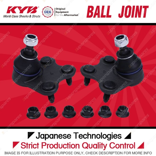 2 x KYB Front Lower Ball Joints for Skoda Fabia 5J 1.2L CBZB CAXA 2010-2015