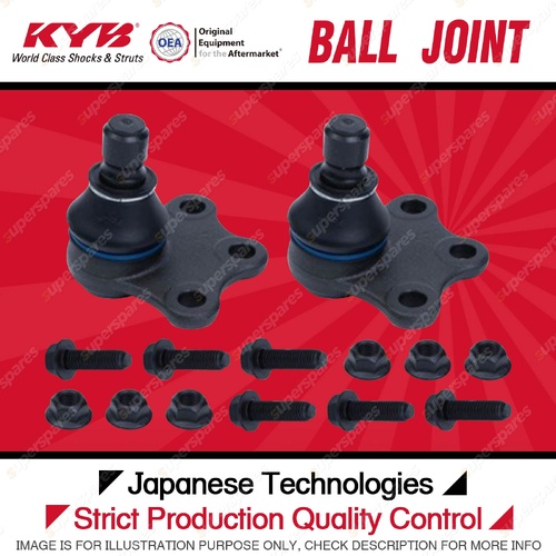 2 x KYB Front Lower Ball Joints for Peugeot 2008 1.6L EP6C SUV Compact 2013-2017