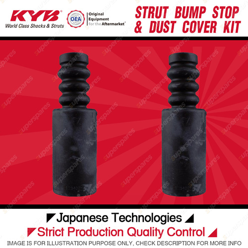2x Front KYB Strut Bump Stop + Dust Cover Kit for Honda HRV GH2 D16W1 1.6 I4 4WD