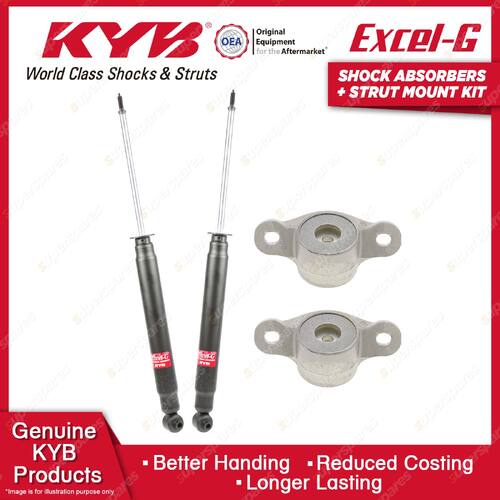 Pair Rear KYB Shock Absorbers Strut Mount Kit for Citroen C4 B7 Hatchback 11-ON