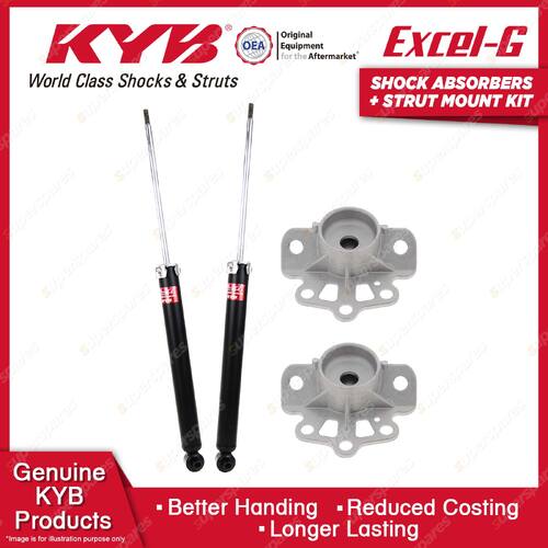 Pair Rear KYB Shock Absorbers Strut Mount Kit for Fiat Punto 188 Hatchback 06-on