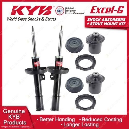 2 Front KYB Shock Absorbers + Strut Top Mount Kit for Holden Astra TS 98-07