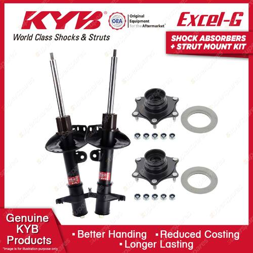 2x Front KYB Shock Absorbers + Strut Mount Kit for Honda CRV RE4 K24Z1 SUV 07-12