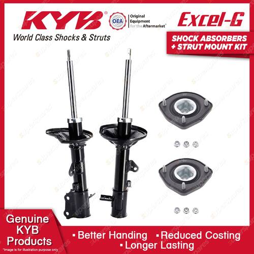 Pair Rear KYB Shock Absorbers Strut Mount Kit for Hyundai Tiburon GK Coupe 02-10