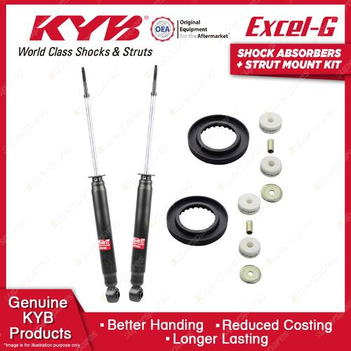 2 Rear KYB Shock Absorbers + Strut Mount Kit for Hyundai Santa Fe SM Wagon 00-06