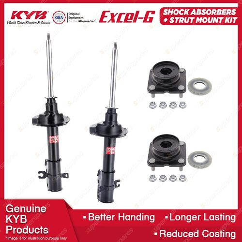 Pair Front KYB Shock Absorbers + Strut Mount Kit for Mazda CX-9 TB CA SUV 07-16