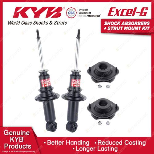 2 Rear KYB Shock Absorbers + Strut Mount Kit for Mazda MX-5 NA Convertible 89-97
