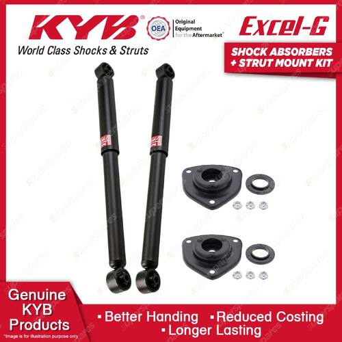 Pair Front KYB Shock Absorbers + Strut Top Mount Kit for Nissan Pulsar N15 95-98