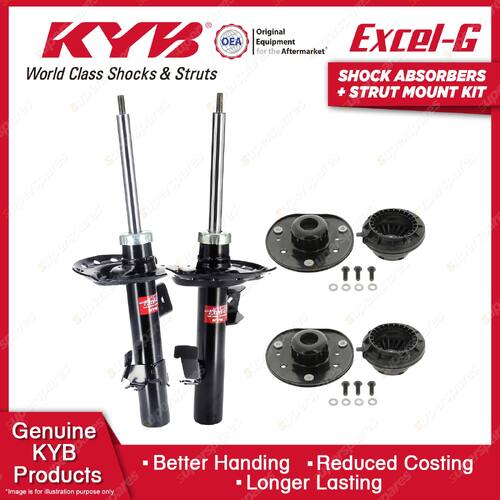 2 Front KYB Shock Absorbers Strut Mount Kit for Volvo S80 XC70 Sedan Wagon 07-ON