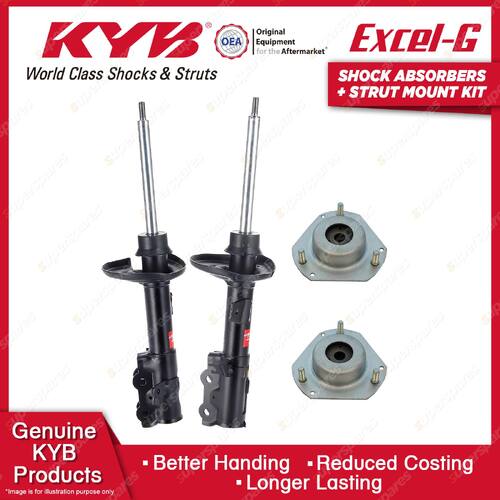 Pair Front KYB Shock Absorbers Strut Mount Kit for Ford Fiesta WS Manual 09-10