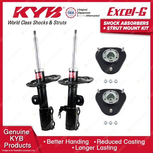 2 Front KYB Shock Absorbers Strut Mount for Toyota Prius-V ZVW40R Hybrid 12-15