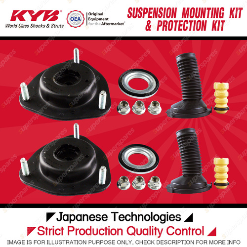 KYB Front Strut Mount Bump Stop Dust Cover Kit for Toyota Avensis ACM20 ACM21