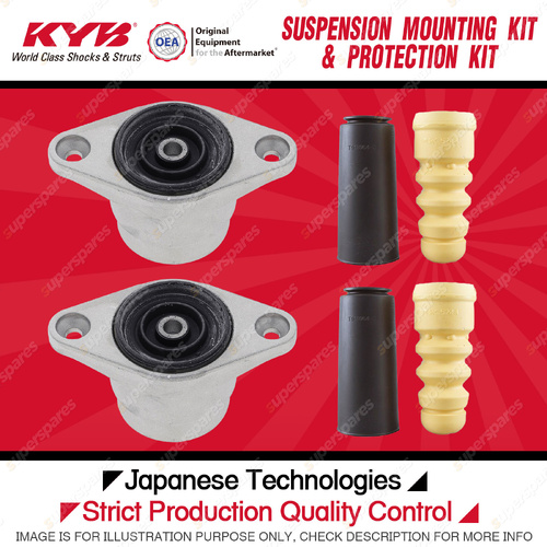 KYB Rear Strut Mount Bump Stop Dust Cover Kit for Audi A4 B6 B7 2001-2009