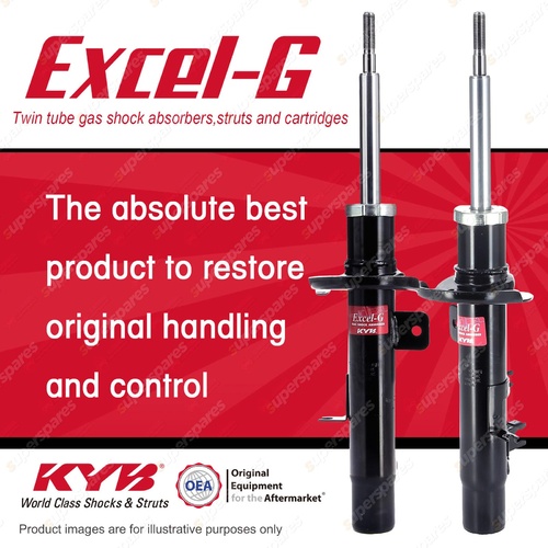 2x Front KYB Excel-G Strut Shock Absorbers for Citroen C2 C3 I4 DT4 FWD