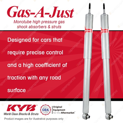 2x Rear KYB Gas-A-Just Shock Absorbers for Holden Calibra YE I4 V6 FWD Coupe