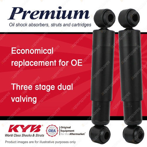 2x Front KYB Premium Shock Absorbers for Land Rover Series 1 2A 2 3