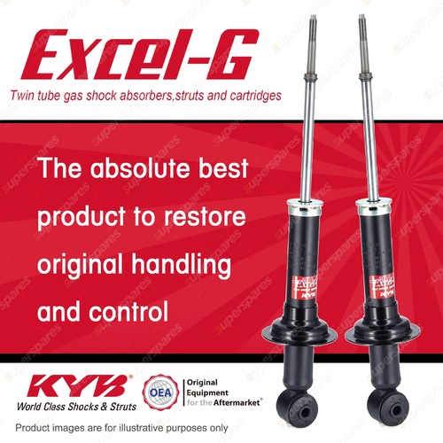2x Rear KYB Excel-G Shock Absorbers for Mitsubishi Lancer CH I4 FWD 03-07