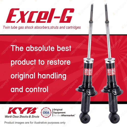 2x Rear KYB Excel-G Shock Absorbers for Mitsubishi Lancer CJ I4 FWD 07-On