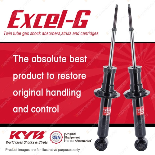 2x Rear KYB Excel-G Shock Absorbers for Nissan Pulsar N16 I4 FWD 00-06