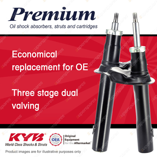 2x Front KYB Premium Strut Shock Absorbers for Peugeot 206 NFZ TU5JP 1.6 I4 FWD