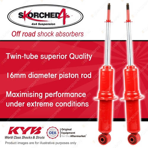 2 Front KYB SKORCHED 4'S Shocks for Toyota Prado RZJ95 VZJ95 KZJ95 Hilux KZN185R