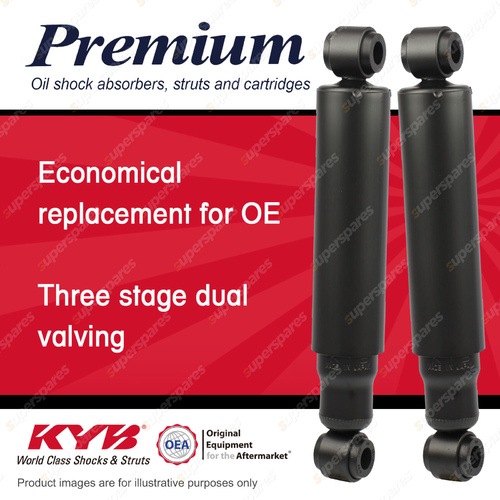2x Front KYB Premium Shock Absorbers for Toyota Coaster Dyna RU10 RU12 RU15