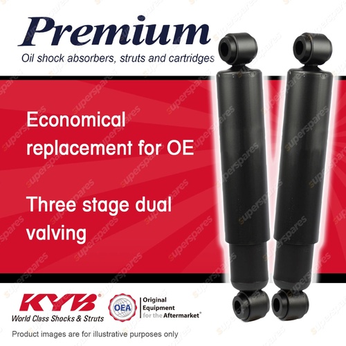 2x Rear KYB Premium Shock Absorbers for Mitsubishi Fuso Canter FC FE FG Rosa