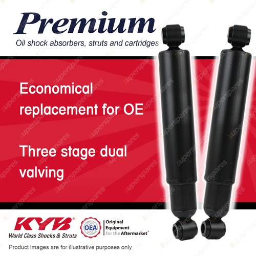 2x Rear KYB Premium Shocks for Toyota Coaster BB HB HDB HZB RB 20 26 30 31