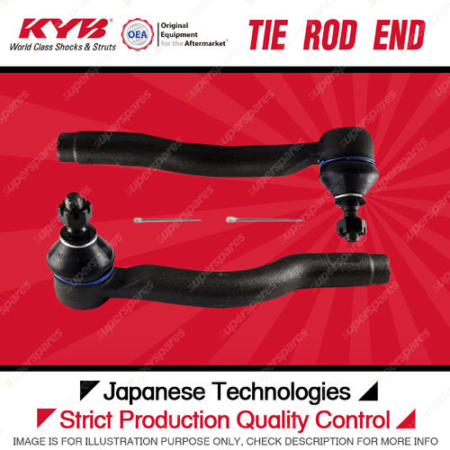 2 Pcs KYB Front Tie Rod Ends for Mazda 2 DY 1.5L Hatchback ZY I4 16V 2002-2007