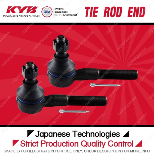 2 x KYB Front Outer Tie Rod Ends for Mitsubishi Pajero NJ NK NL Triton MK