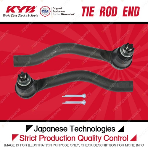 2 x KYB Front Tie Rod Ends for Nissan Pathfinder R52 3.5L VQ35DE VQ35DD